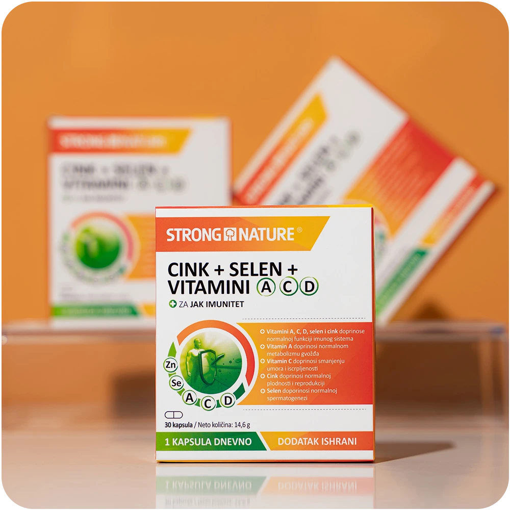 Strong Nature® <br />Cink+Selen+Vitamini A C D Paket 2+1 gratis