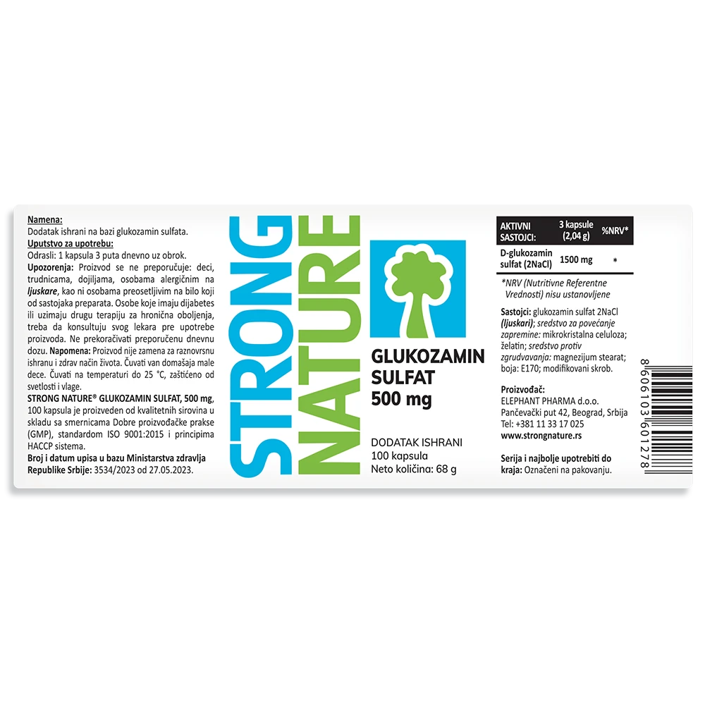 Strong Nature® <br />Glukozamin sulfat megapack, Paket 1+1 gratis