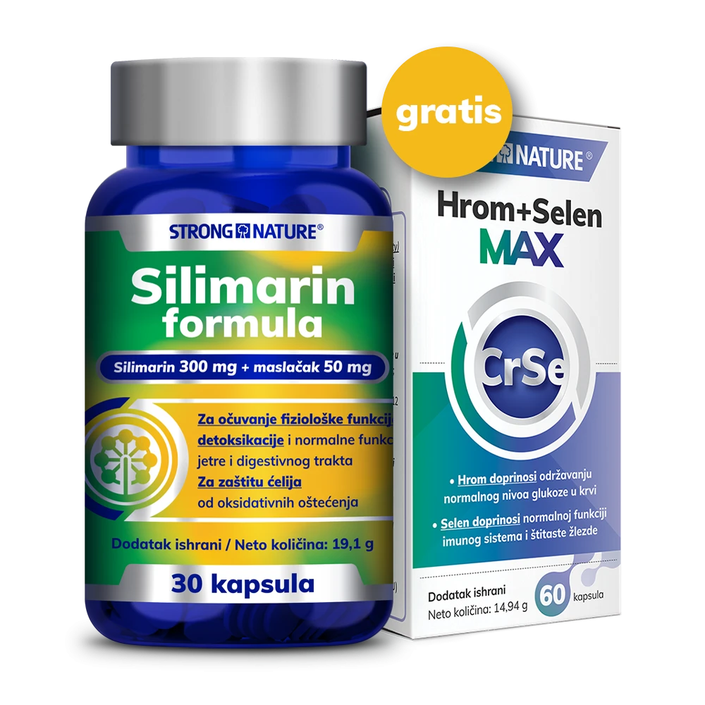 Strong Nature® <br />Silimarin formula + GRATIS Hrom+Selen MAX