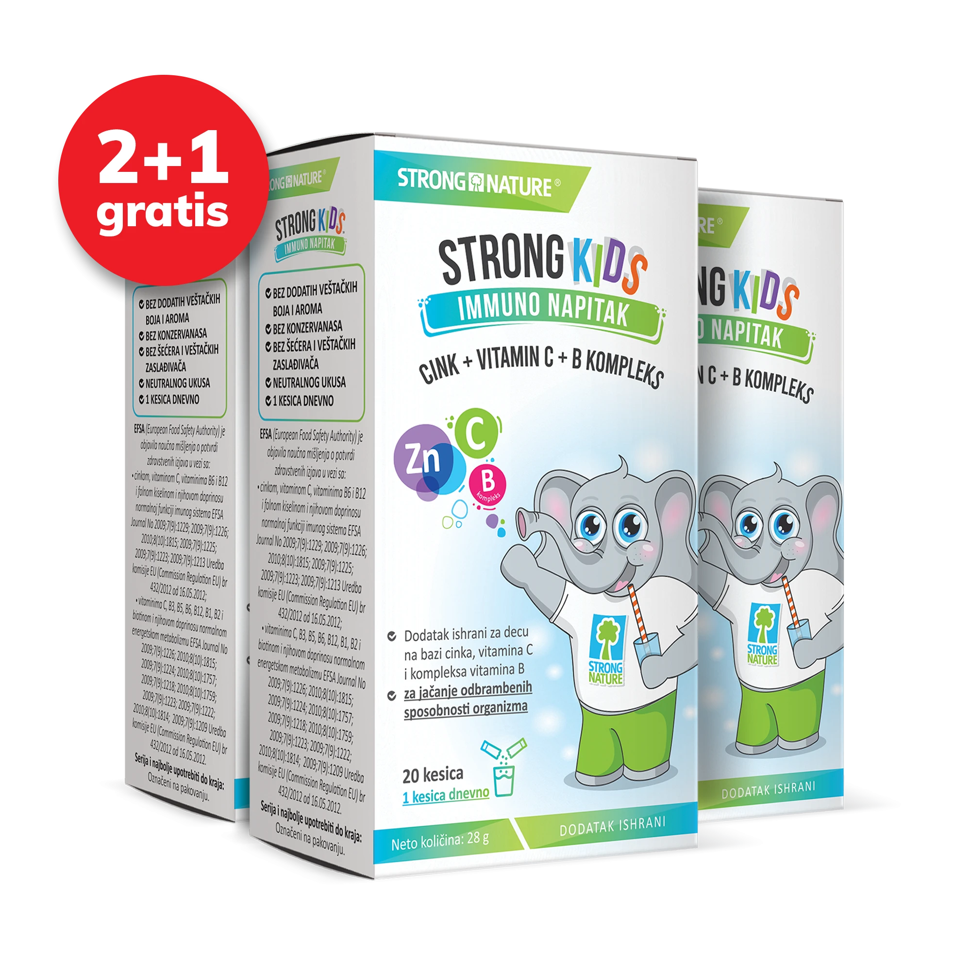 Strong Nature® <br />Strong Kids Immuno napitak 2+1 gratis